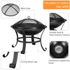 Camping Fire Bowl, Outdoor Bonfire, 54cm Rustproof Garden Patio Heater for BBQ