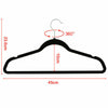 100× Strong Non Slip Velvet Flocked Clothes Hangers Curved Dresses Coat Hanging