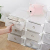 10x Clear Plastic Shoe Storage Boxes Drawer Stackable Foldable Durable Organiser
