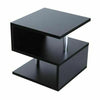 Small Square Coffee Table Black Modern 2 Tier Side Table Bedside Nightstand Unit