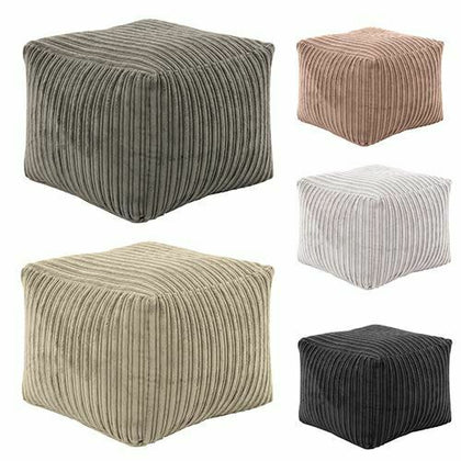 Square Bean Bag Foot Rest Stool Pouffe Living Room Beanbag Ottoman Footstools