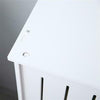 White Bathroom Cabinet Doors&Shelves Waterproof Cupboard Storage (White)