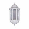 Half Lantern Wall Light with Photocell - White Outdoor Outside Fitting by ASD