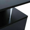 Small Square Coffee Table Black Modern 2 Tier Side Table Bedside Nightstand Unit