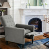 Fabric Reclining Chair Modern Living Room Armchair Couch Sofa Lounge Home Gray (Gray)