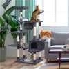 157cm Large Multi-level Cat Tree, Cat Gym w Scratching Post/ Condo/ Tunnel/Perch