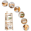 4-Tier Ladder Shelf Bookshelf Bookcase Storage Display Leaning Home Office Decor