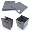 6XGrey Foldable Storage Collapsible Box Home Clothes Organizer Fabric Cube UK