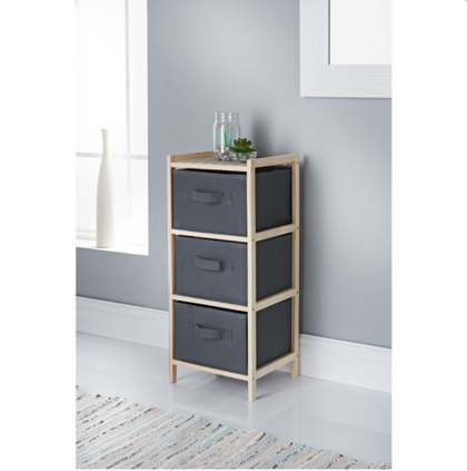 Addis 3 Drawer Wooden Chest Box Drawers Storage Furniture Modern Design-338540