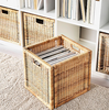 Rattan Storage Baskets Kitchen Hamper Bathroom Bedroom Handy Tidy Organiser