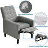 Fabric Reclining Chair Modern Living Room Armchair Couch Sofa Lounge Home Gray (Gray)