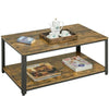 Industrial Coffee Table Livingroom Table with Storage Shelf for Home Office