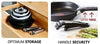 Tefal 3-Piece Ingenio Essential Non-Stick 20 & 26 cm Frying Pan Set, Black