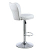 2 x Faux Leather Breakfast Bar Stools Gas Lift Home Kitchen Swivel Chairs White