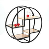 Wall Mounted Metal Wire Floating Shelf Rack Round Storage Display Organizer Unit