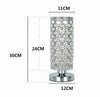 Modern Crystal Table Lamp Bedroom lights Bedside Lamp Desk Table Light Fixtures (Silver)