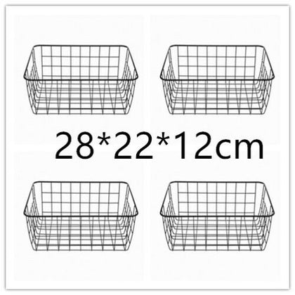 4X Large Storage Basket Metal Wire Mesh Basketry Bathroom Kitchen Tray Desk Tidy