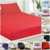 PERCALE FITTED SHEETS PLAIN DYED LUXURY COMBED NON IRON SINGLE DOUBLE KING