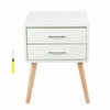 White Bedside Table Cabinets End Side Tables Modern Bedroom Storage Cabinet