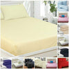 PERCALE FITTED SHEETS PLAIN DYED LUXURY COMBED NON IRON SINGLE DOUBLE KING