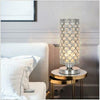 Modern Crystal Table Lamp Bedroom lights Bedside Lamp Desk Table Light Fixtures (Silver)