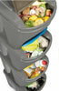 White 20 Litre Large Stackable Recycling Sorting Colour Coded Plastic Bins w Lid