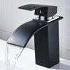 Modern Bathroom Basin Sink Tap Monobloc Mixer Taps Faucet Waterfall Brass Black