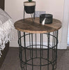 Round Industrial Side Table Coffee Tea Lamp Plant Stand Vintage Retro Furniture