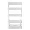 White Ladder Book Shelf 4 Tier Storage Unit Display Stand Garden Plant Holder UK