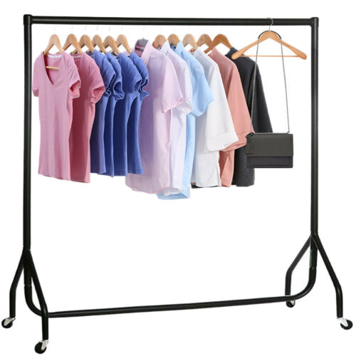 3 4 5 6 FT Heavy Duty Clothes Garment Rail Home Shop Hanging Display Rack Stand