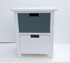 2 Drawer Bathroom Cabinet Storage Unit Fully Assembled White Cupboard white Grey