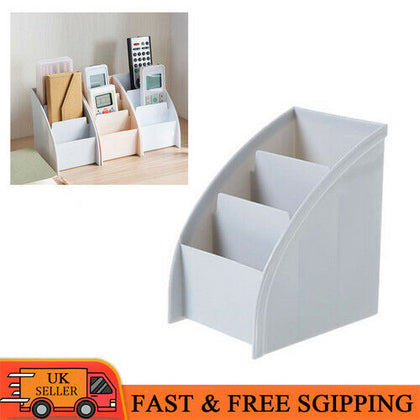 TV Remote Control Holder Table Storage Box Desktop Tidy Makeup Organizer