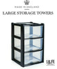 NEW PLASTIC STORAGE TOWER 3 4 5 6 TIER DRAWER OFFICE DESKTOP GARAGE MINI SMALL