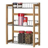 New Bamboo 3 Tier Wood Kitchen Rack with 3 Shelves for Spice Rack, Fruit Rack !