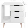 3 Drawers Bedside Table Cabinet Wooden Nightstand Storage Unit Bedroom Cupboard