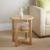 Small Oak Side Lamp Plant Coffee Table, Hallway / Room Furniture Living Room