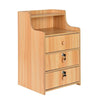 Simples End Table Bedroom Nightstand Coffee Table 3 Drawer With Lock Cabinet