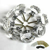 16Pcs Clear Diamond Crystal Glass Door Knobs Drawer Wardrobe Cabinet Handles