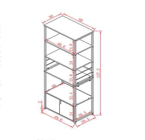 Industrial Bookshelf 5 Tier Ladder Shelf Metal Display Rack Storage Shelving uk