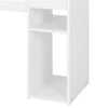 White Compact Computer Desk PC Latop Table w/ Drawer 2 Shelves for Small Spaces