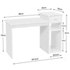 White Wooden Computer Desk w/ Shelves and Drawer for Office Home PC Laptop Study