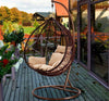 Hanging Rattan Swing Patio Garden Chair Weave Egg w/ Cushion In Outdoor