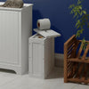 White Shaker Slimline Wooden Multi-purpose Bathroom Storage Unit