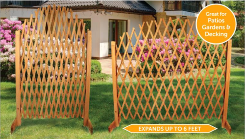 expanding freestanding wooden trellis fence Arched Freestanding Trellis Wooden Extendable Garden Screen Fence – Quildinc