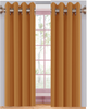 Thick Thermal Insulated Blackout Eyelet Curtains With Ring Top Pair + Tie Backs