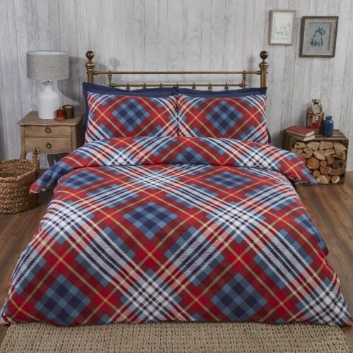 THERMAL 100% BRUSHED COTTON FLANNELETTE QUILT DUVET COVER BED SET COSY WARM SOFT