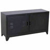 Black Metal Sideboard Cabinet Industrial TV Stand Buffet Home Office Cupboard