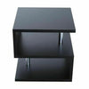 Small Square Coffee Table Black Modern 2 Tier Side Table Bedside Nightstand Unit
