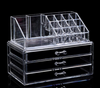3 Drawer Cosmetic Organiser Makeup Jewellery Acrylic Storage Case Box Clear Tray