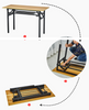 NEW Folding Computer Desk Foldable Table Wooden Laptop Study Desk Home Office
